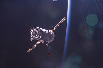 Departure of Soyuz TMA-5 from the ISS
