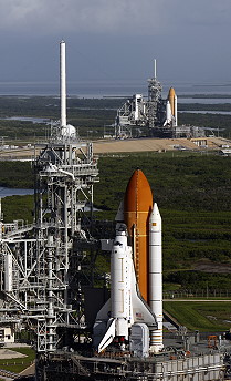 STS-125 on launch pad (together with STS-126)