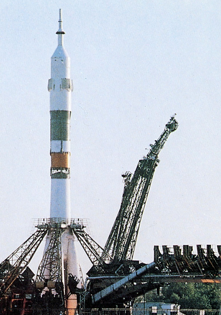 Soyuz T6 on launch pad