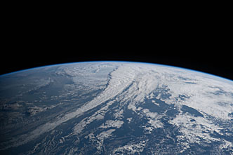 Earth seen from Artemis II after translunar injection burn