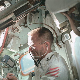 Cunningham onboard Apollo 7