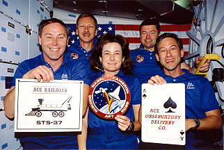 traditional in-flight photo STS-37