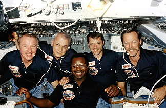 traditionelles Bordfoto STS-41B