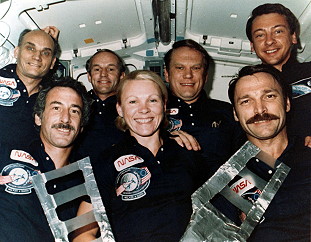 traditional in-flight photo STS-51D