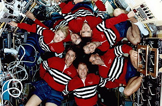 traditional in-flight photo STS-58