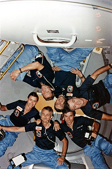traditional in-flight photo STS-9