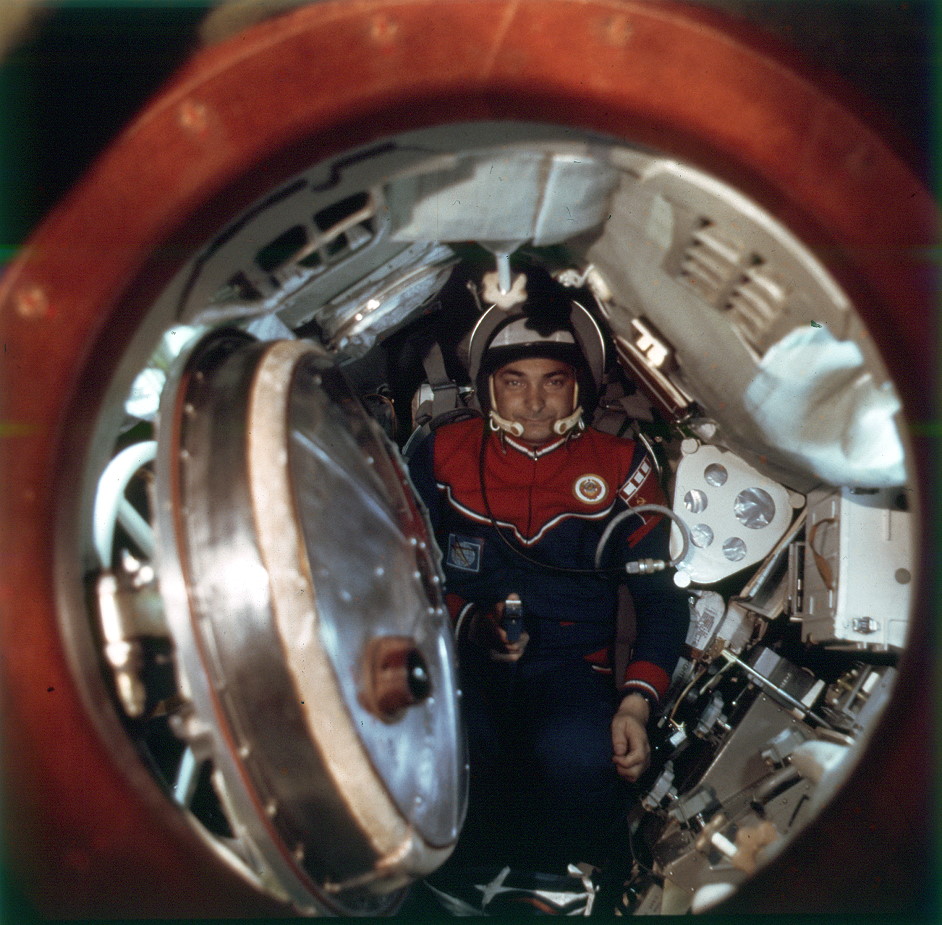 Bykowski w�hrend des Fluges