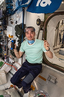 Pjotr Dubrow an Bord der ISS