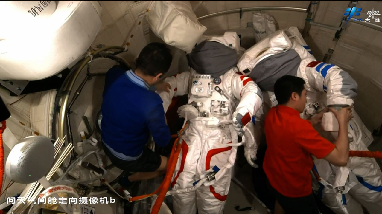 Leben an Bord von Tiangong