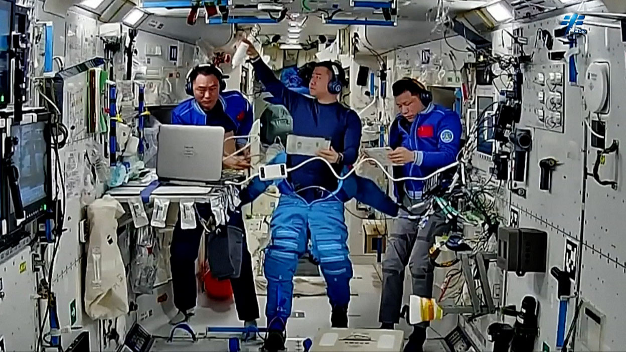 Leben an Bord von Tiangong