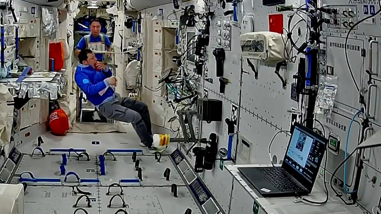 Leben an Bord von Tiangong