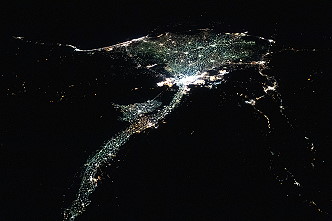 Nil-Delta bei Nacht