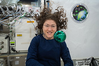 Christina Koch an Bord der ISS