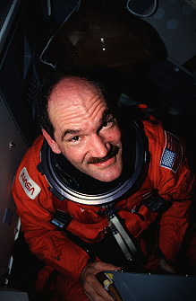 Gardner an Bord des Space Shuttle