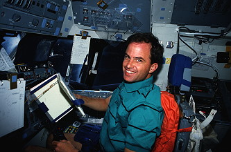 Chilton an Bord des Space Shuttle