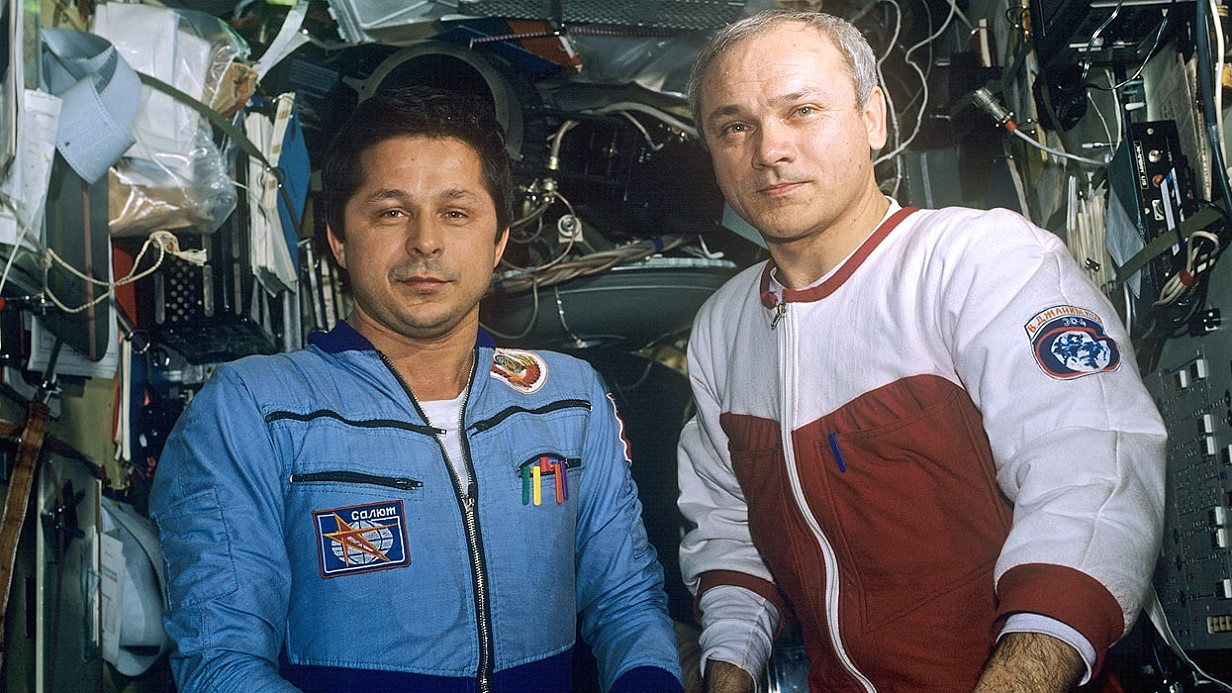 crew onboard Salyut 7