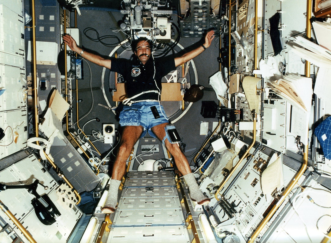Wubbo Ockels onboard Spacelab
