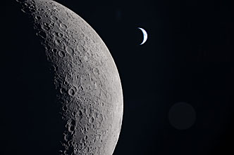 Moon seen from Artemis II during flyby