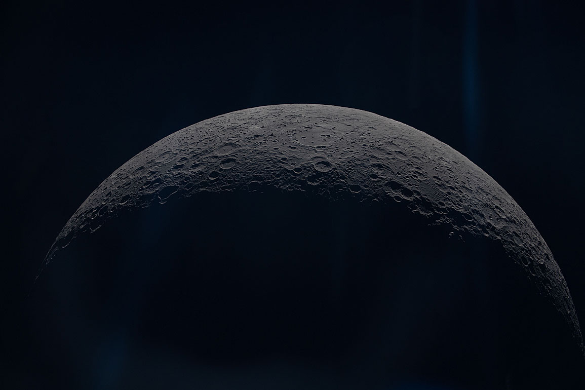 Moon seen from Artemis II during flyby