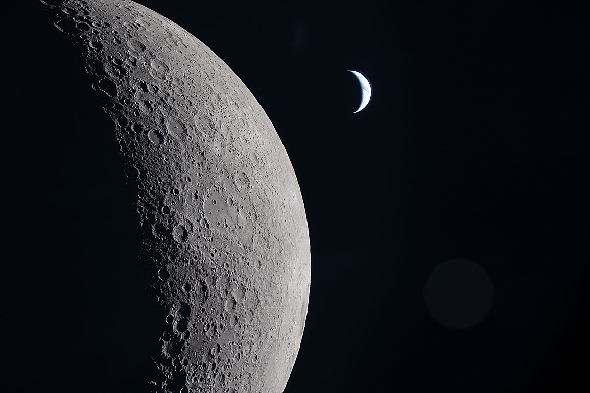 Moon seen from Artemis II during flyby