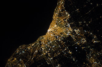Cleveland bei Nacht