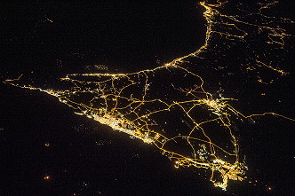 United Arab Emirates at night