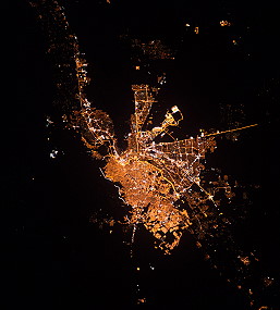 El Paso / Ciudad Juarez bei Nacht