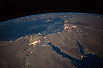Halbinsel Sinai bei Nacht