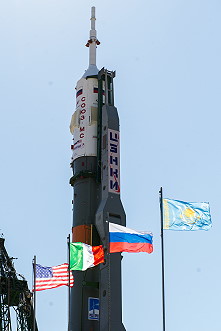 Soyuz MS-13 on the launch pad