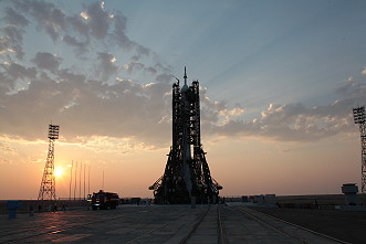 Soyuz MS on the launch pad