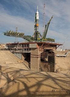 Soyuz TMA-08M on the launch pad