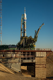 Soyuz TMA-11M on the launch pad