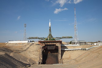Soyuz TMA-14M on the launch pad