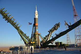Soyuz TMA-15M on the launch pad