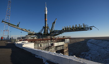 Soyuz TMA-19M on the launch pad