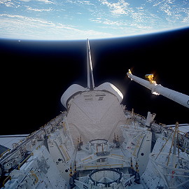 STS-51A im Orbit