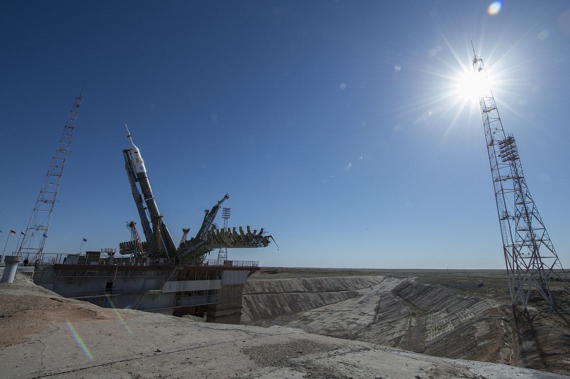 Aufrichtung Sojus MS-09