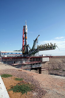 Sojus TMA-9 auf der Startrampe