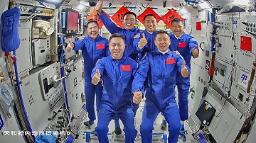Crews Shenzhou-19 und Shenzhou-20 zusammen auf der Raumstation Tiangong