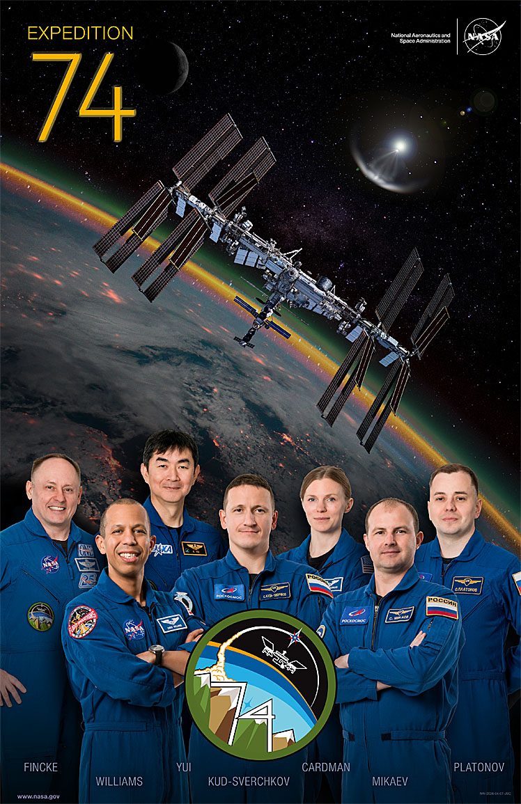 ISS-74 crew poster