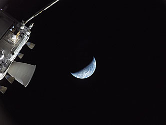 Earth seen from Artemis II after translunar injection burn