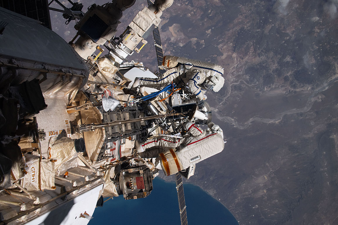 EVA Sergei Ryzhikov and Aleksei Zubritsky on October 28, 2025