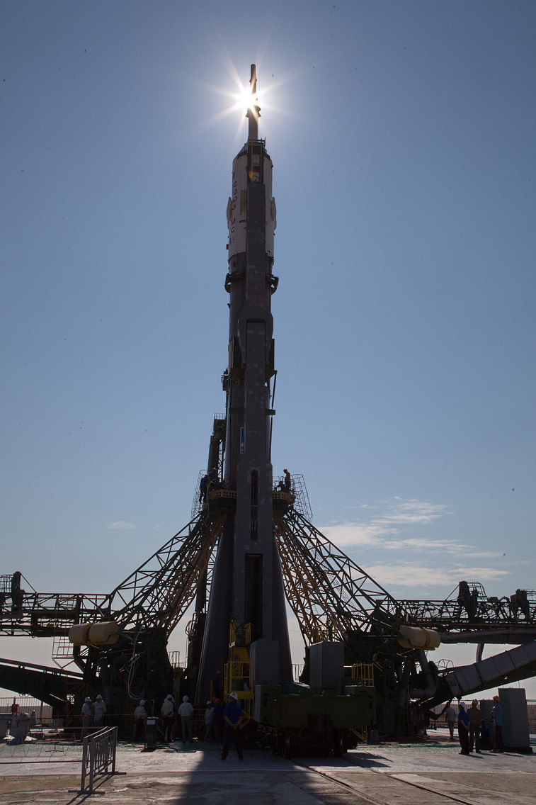 Soyuz MS on the launch pad