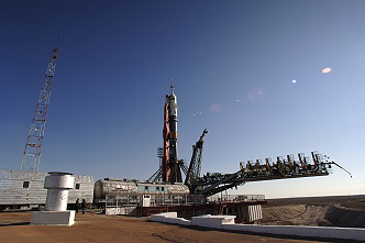 Soyuz TMA-8 on the launch pad Soyuz TMA-8 on the launch pad