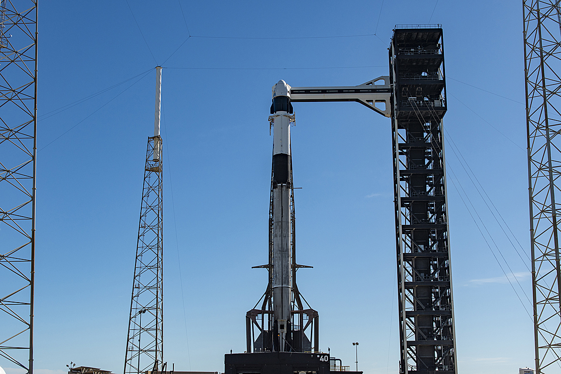 SpaceX Crew-13 on the launch pad